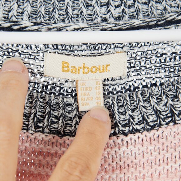 Barbour Littlehamption Cotton Knit Sweater Women's Large - Picture 2 of 4